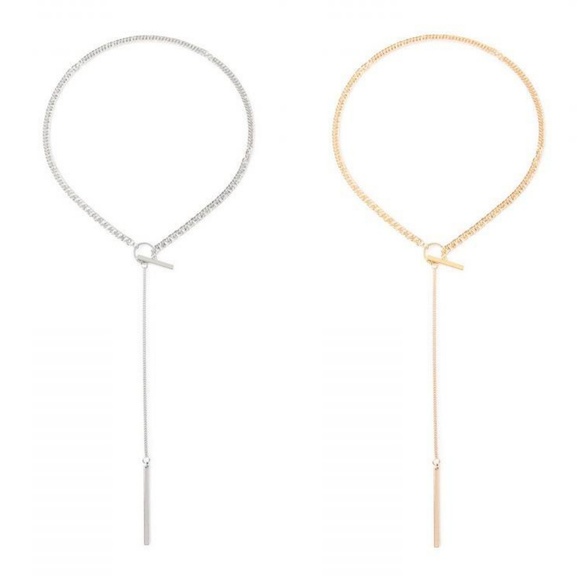 Lariat Drop Necklace (Silver) - Picture 3 of 3